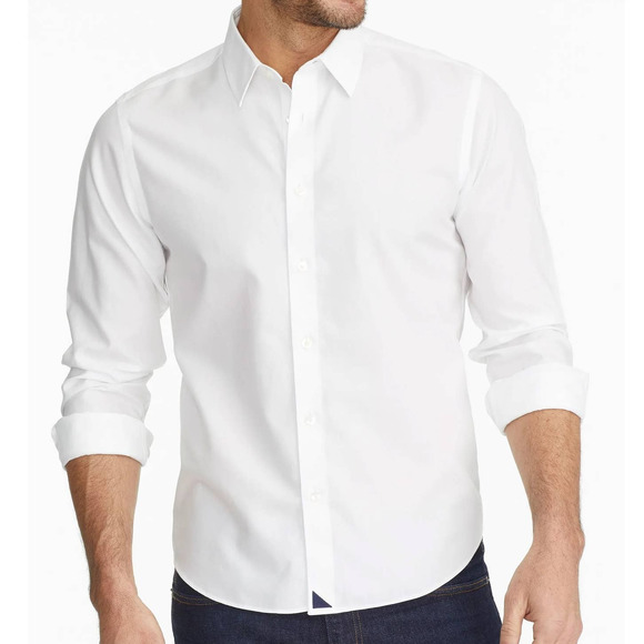 UNTUCKit Shirts Untuckit Men Slim Fit M White With Navy Sail Las
